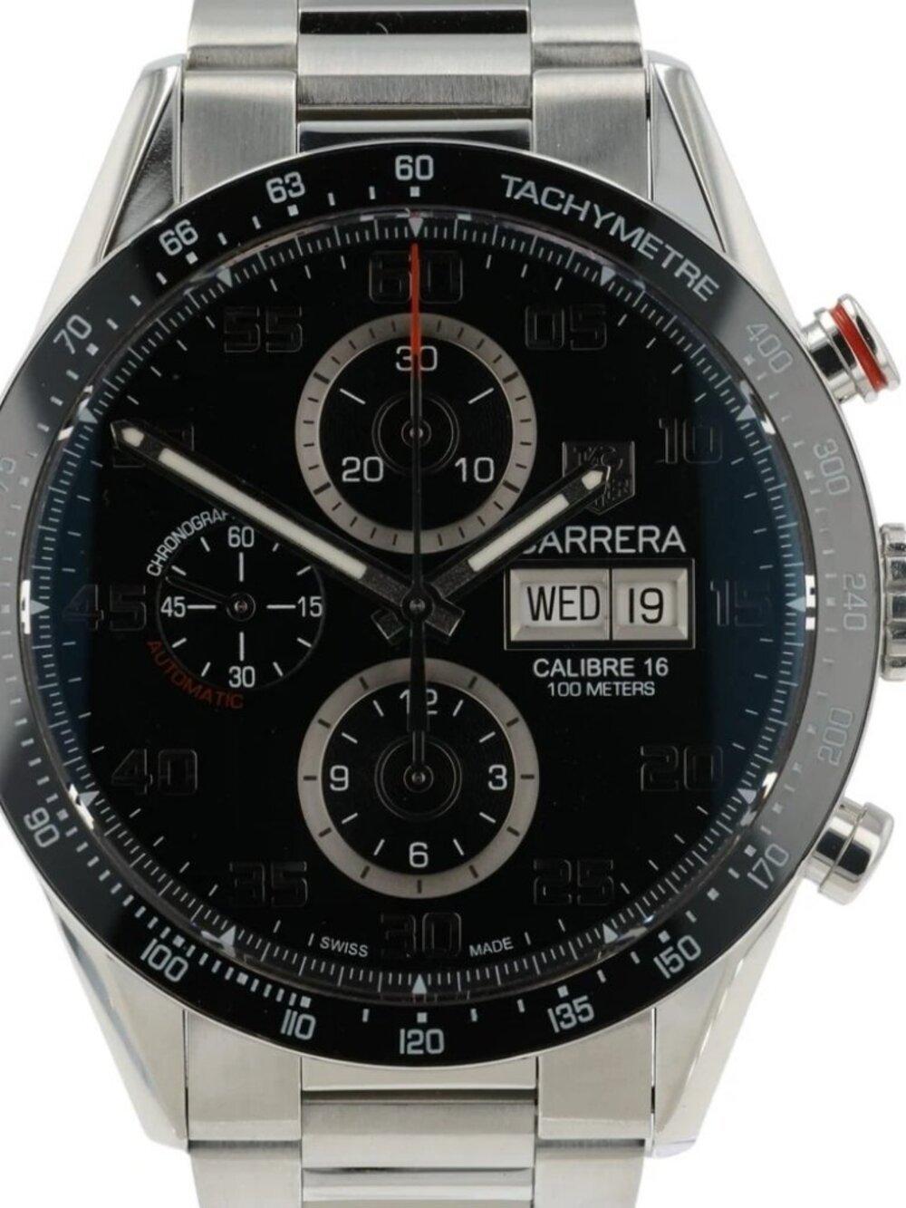 Tag Heuer Carrera Black Dial Stainless Steel 43mm Automatic Men’s Watch